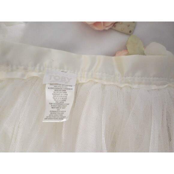 4pc TOBY Infant Girl Photo Shoot Prop Set Tulle Skirt + Flowers - Picture 8 of 9